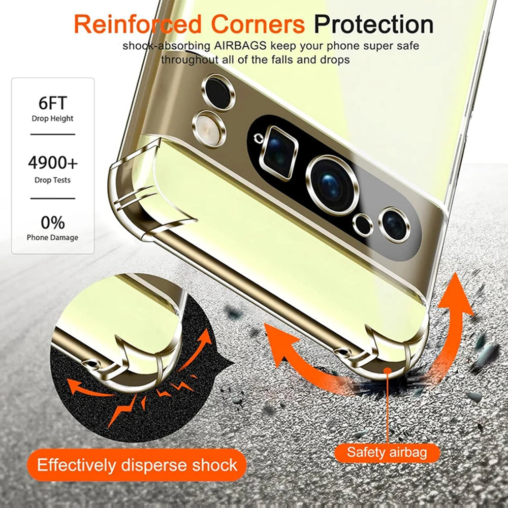 Cover til Google Pixel 9 Pro XL, Techsuit, Stødabsorberende Klar, Transparent