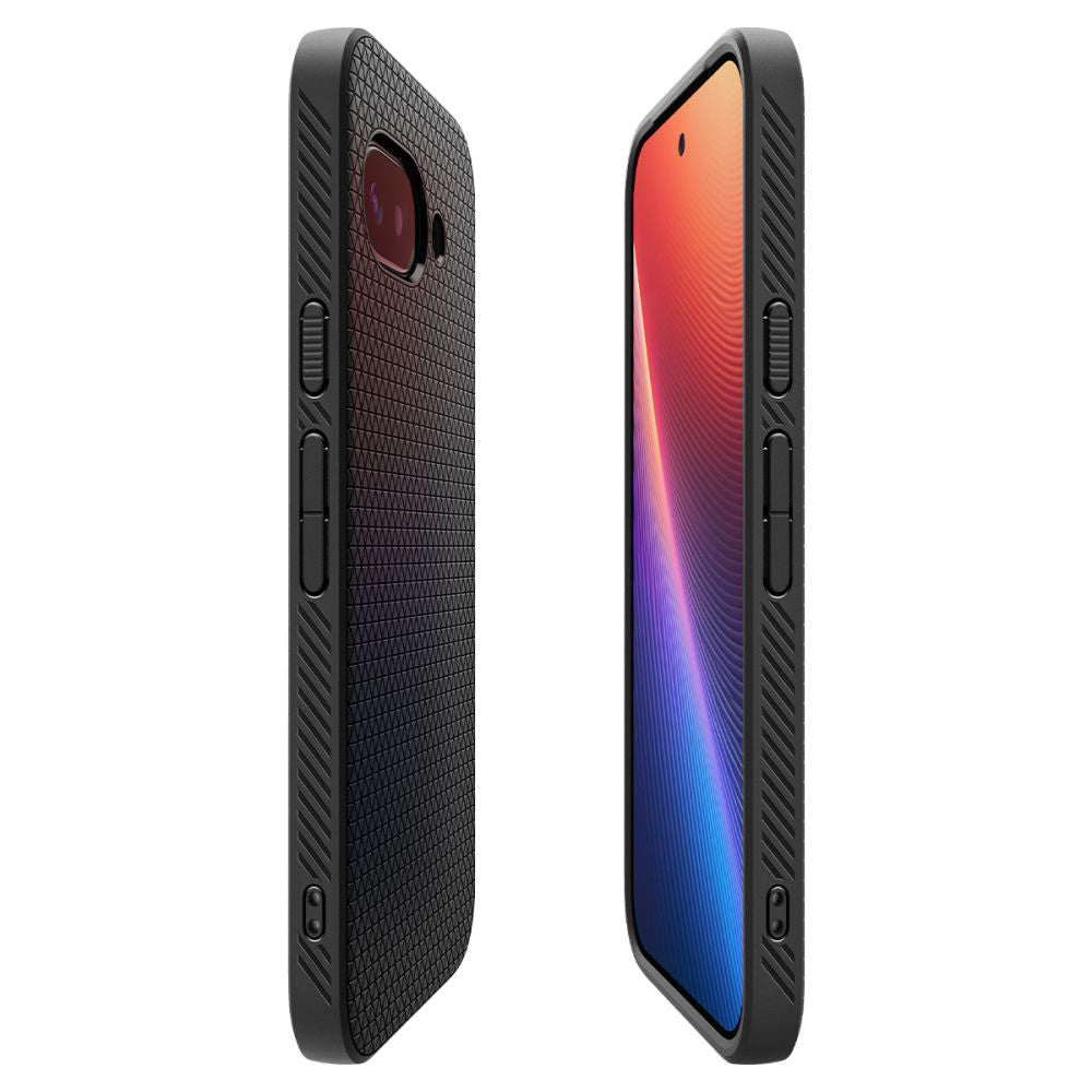 Etui til Google Pixel 9a, Spigen, Liquid Air, Mat Sort ACS09039