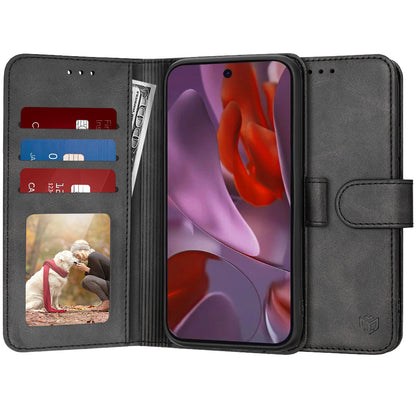 Cover til Google Pixel 9a, Techsuit, Diary Book, Sort