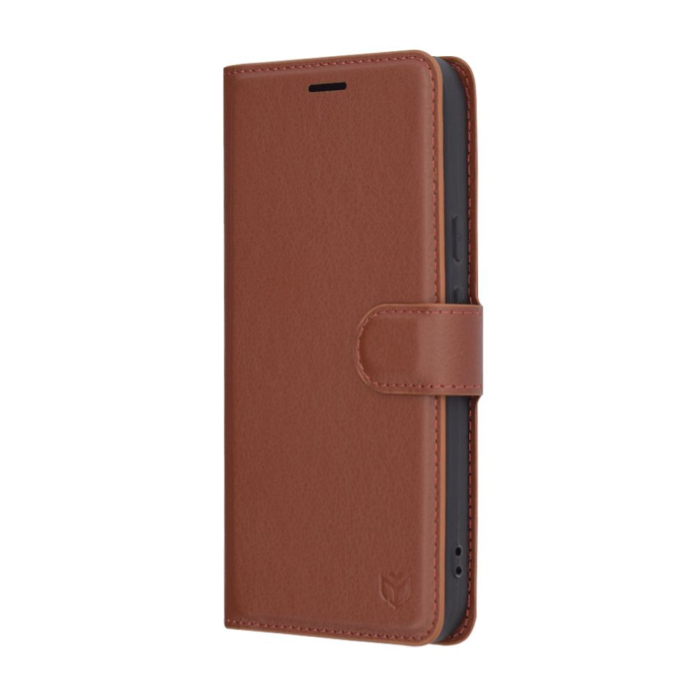 Cover til Google Pixel 9a, Techsuit, Leather Folio, Brun