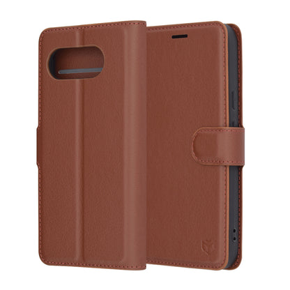 Cover til Google Pixel 9a, Techsuit, Leather Folio, Brun
