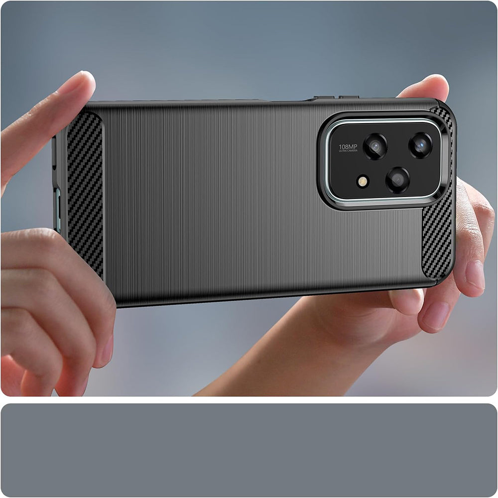 Cover til Honor 200 Lite, Techsuit, Carbon, Sort
