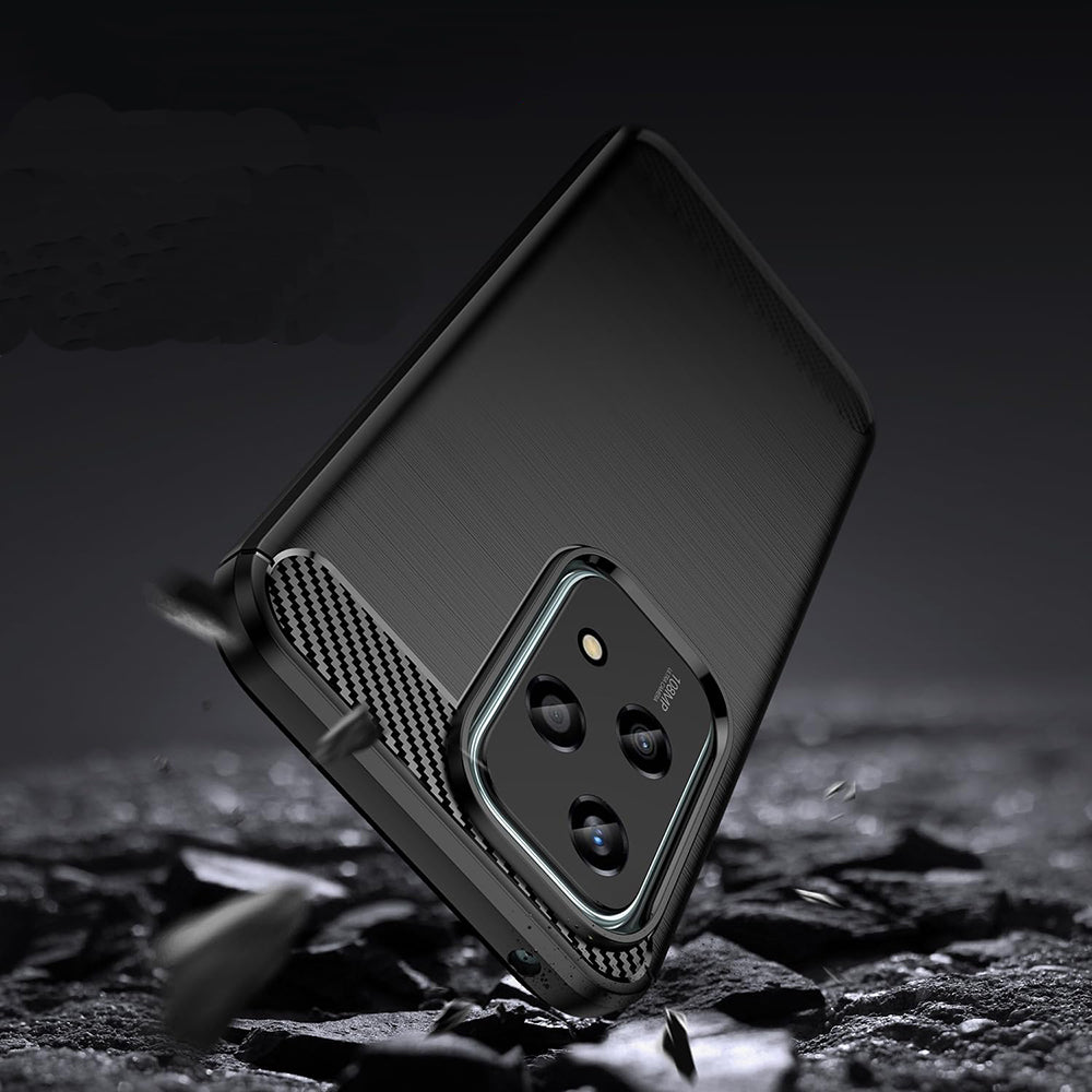 Cover til Honor 200 Lite, Techsuit, Carbon, Sort