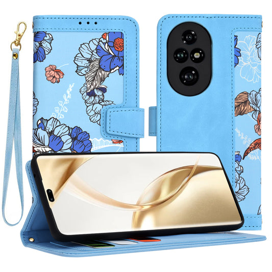 Cover til Honor 200 Pro, Techsuit, FlipCraft, Blå