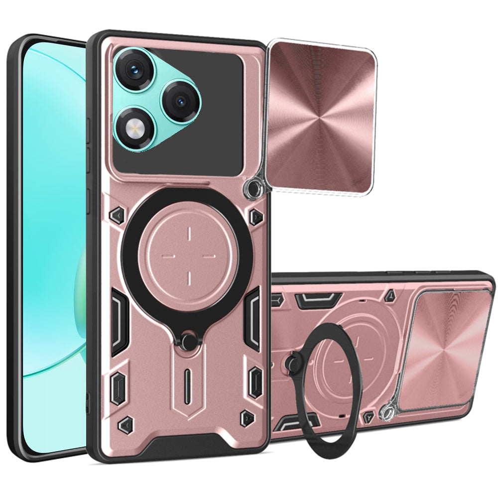 Cover til Honor 400 Lite, Techsuit, CamGuard Pro, Lyserød Guld