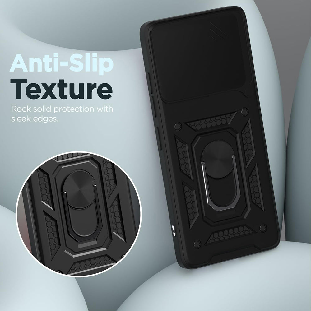 Cover til Honor 400 Lite, Techsuit, CamShield, Sort