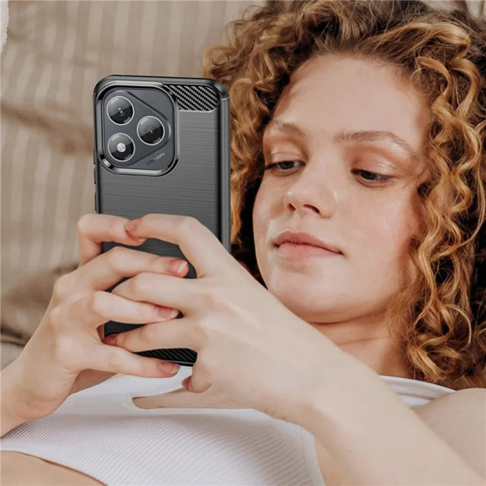 Cover til Honor 400 Lite, Techsuit, Carbon, Sort