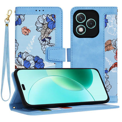 Cover til Honor 400 Lite, Techsuit, FlipCraft, Blå