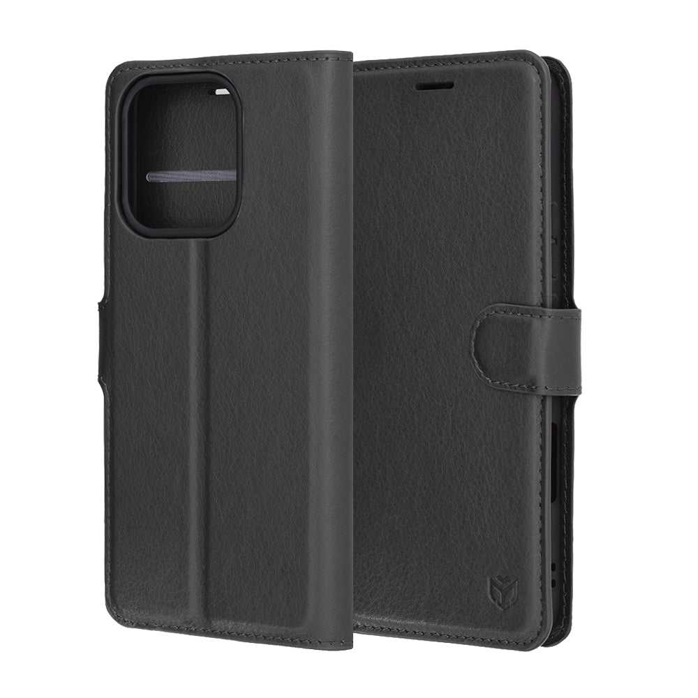 Cover til Honor 400 Lite, Techsuit, Leather Folio, Sort