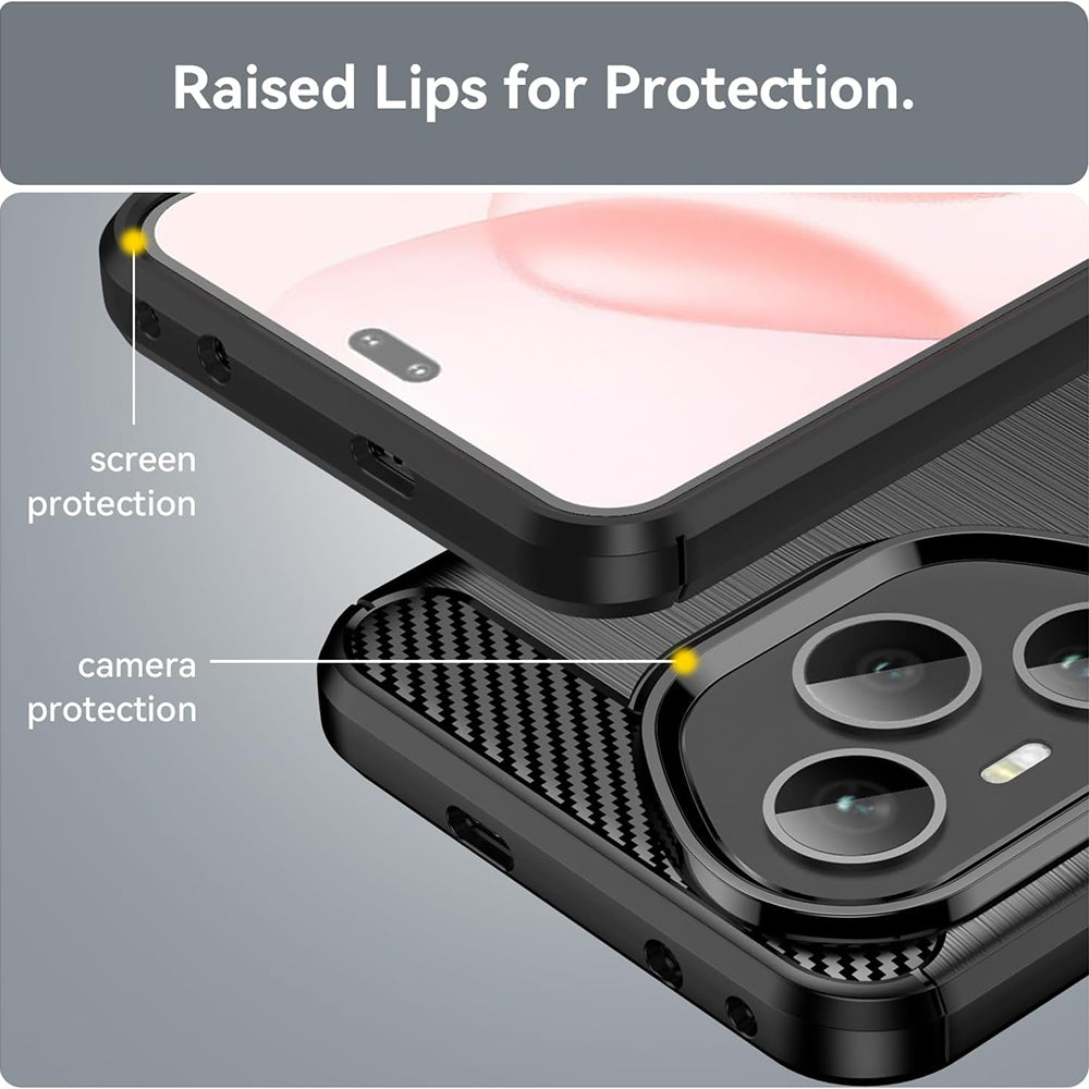 Cover til Honor 400 Pro, Techsuit, Carbon, Sort