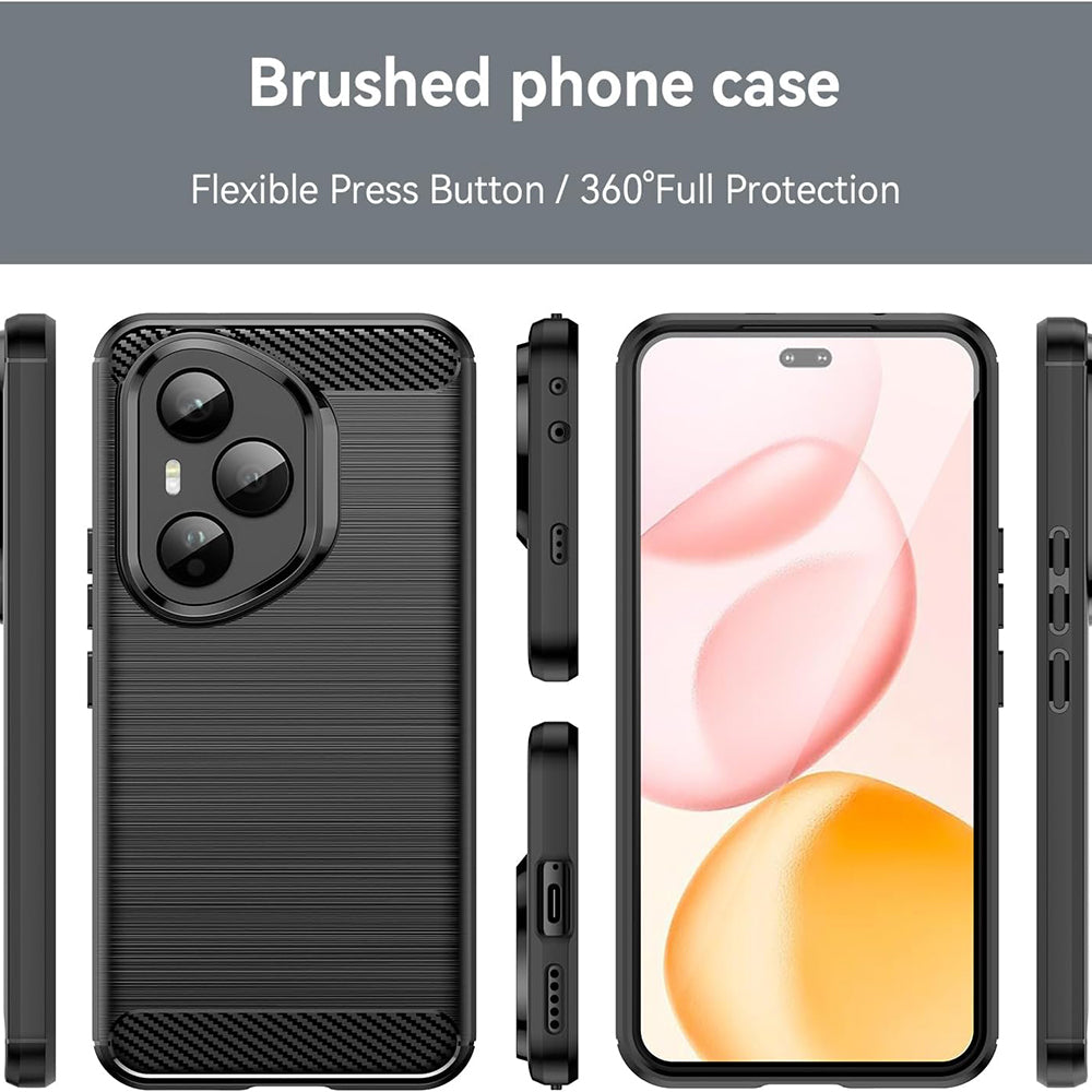 Cover til Honor 400 Pro, Techsuit, Carbon, Sort