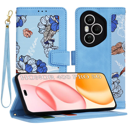 Cover til Honor 400 Pro, Techsuit, FlipCraft, Blå