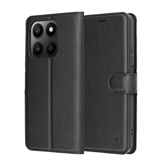 Cover til Honor 400 Smart 4G / X7d 4G / 400 Smart 5G, Techsuit, Læder Folio, Sort