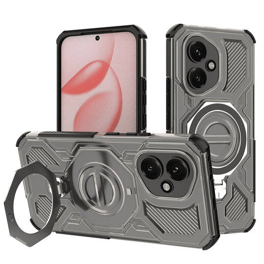 Case for Honor 400, Techsuit, Carbon Shield Pro, Smoke