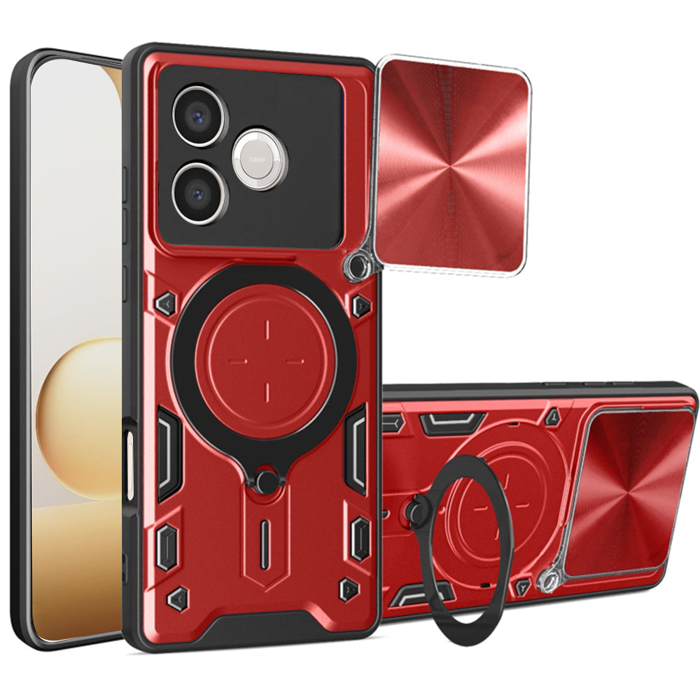Etui til Honor 600 Lite, Techsuit, CamGuard Pro, Rød