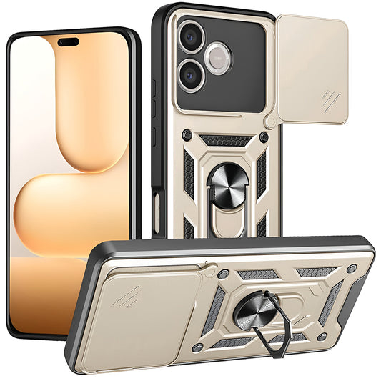 Etui til Honor 600 Lite, Techsuit, CamShield, Guld