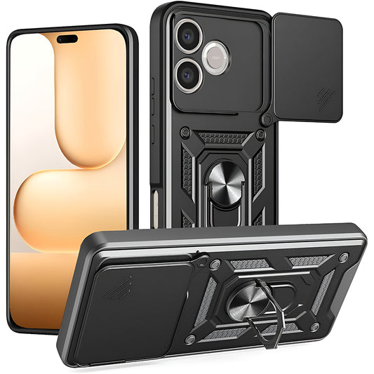 Etui til Honor 600 Lite, Techsuit, CamShield, Sort