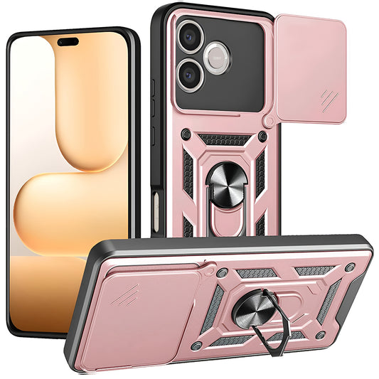 Etui til Honor 600 Lite, Techsuit, CamShield, Gylden Rosa