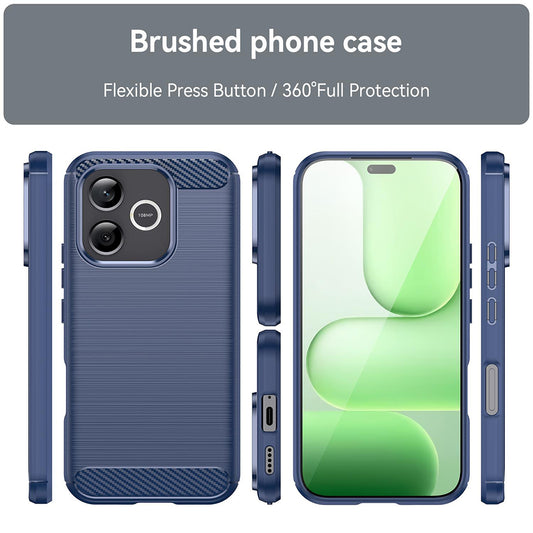 Etui til Honor 600 Lite, Techsuit, Carbon, Blå