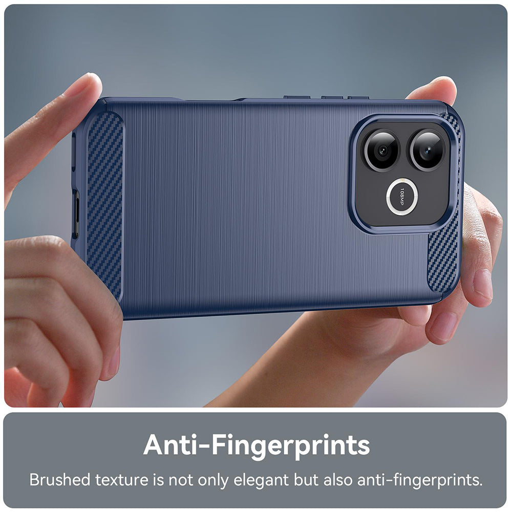 Etui til Honor 600 Lite, Techsuit, Carbon, Blå