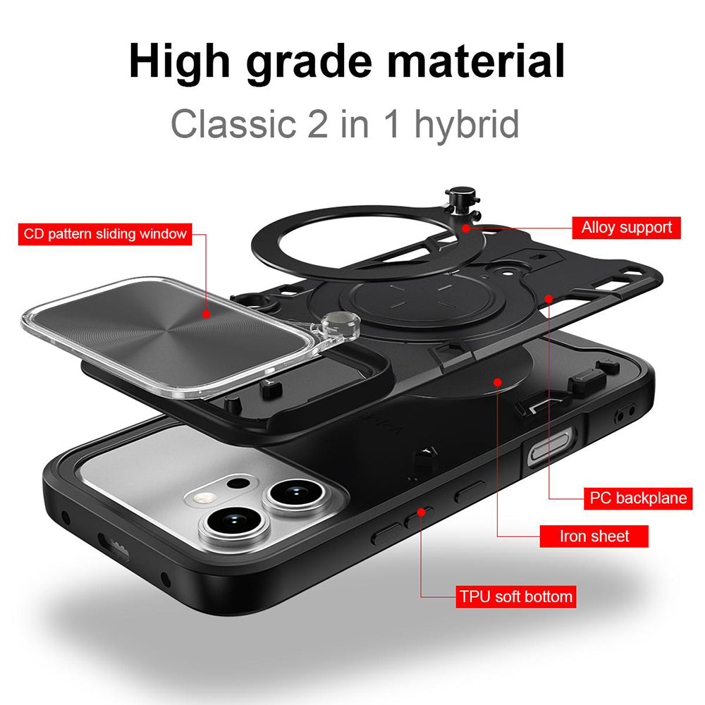 Cover til Honor 600 Pro / 600, Techsuit, CamGuard Pro, Sort