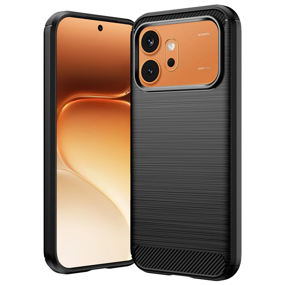 Cover til Honor 600 Pro / 600, Techsuit, Carbon, Sort