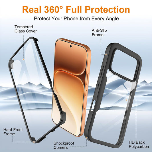 Cover til Honor 600 Pro / 600, Techsuit, ColorVerse 360, Sort