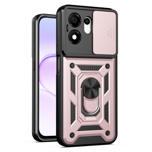 Cover til Honor 600 Smart, Techsuit, CamShield, Rosa Guld