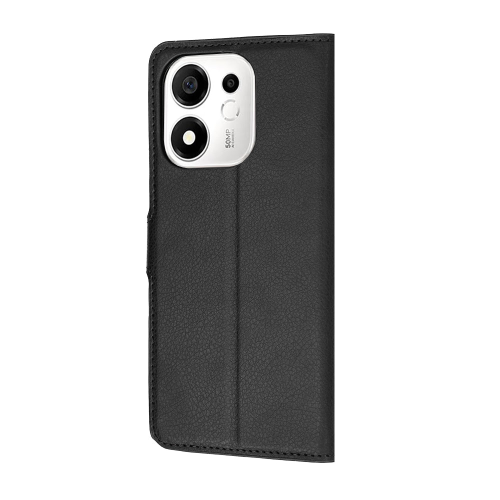 Cover til Honor 600 Smart, Techsuit, Leather Folio, Sort