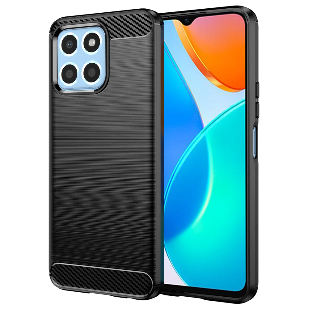 Cover til Honor 70 Lite / X6 / X8 5G, Techsuit, Carbon, Sort