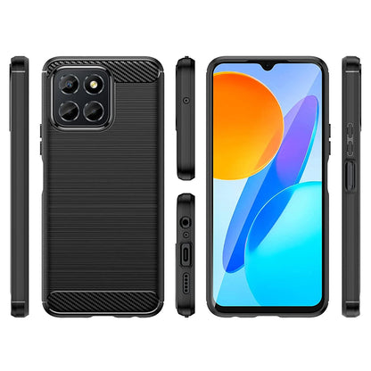 Cover til Honor 70 Lite / X6 / X8 5G, Techsuit, Carbon, Sort