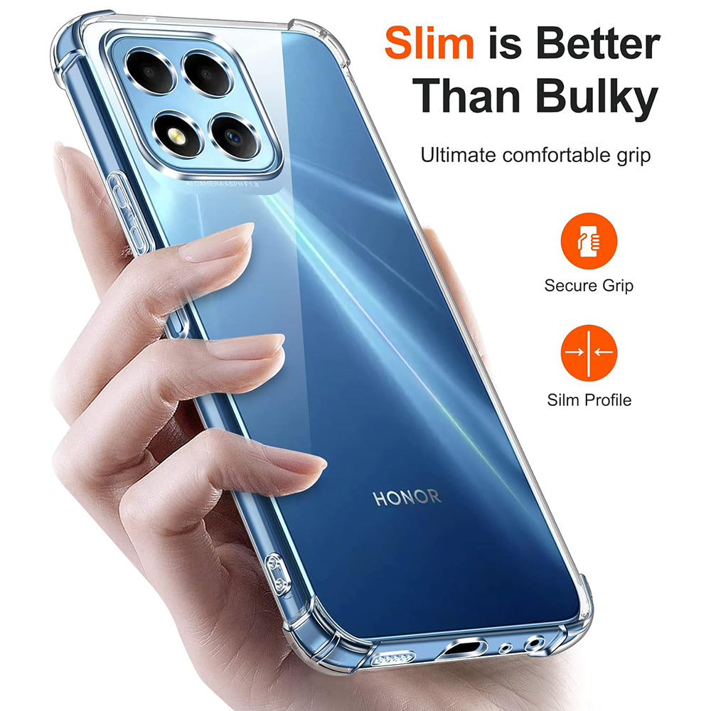 Cover til Honor 70 Lite / X6 / X8 5G, Techsuit, Stødabsorberende Klar, Transparent