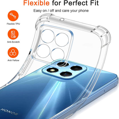Cover til Honor 70 Lite / X6 / X8 5G, Techsuit, Stødabsorberende Klar, Transparent