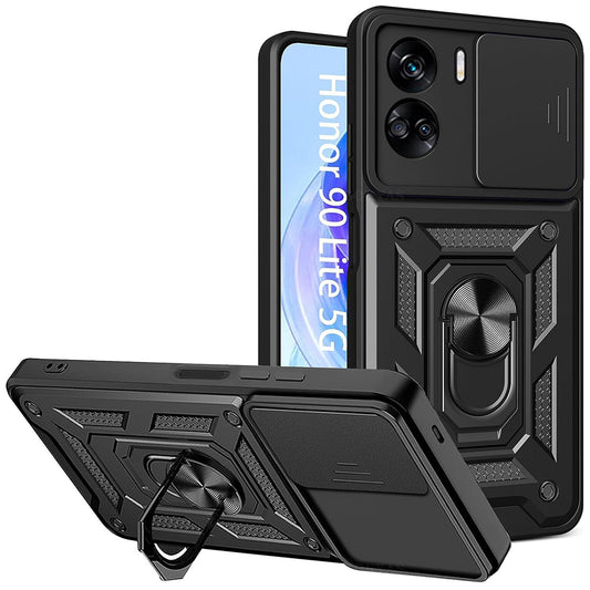 Case for Honor 90 Lite, Techsuit, CamShield, Black