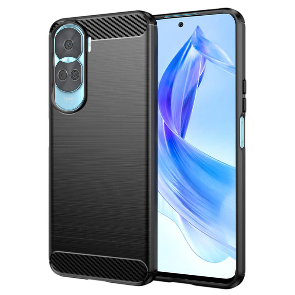 Cover til Honor 90 Lite, Techsuit, Carbon, Sort