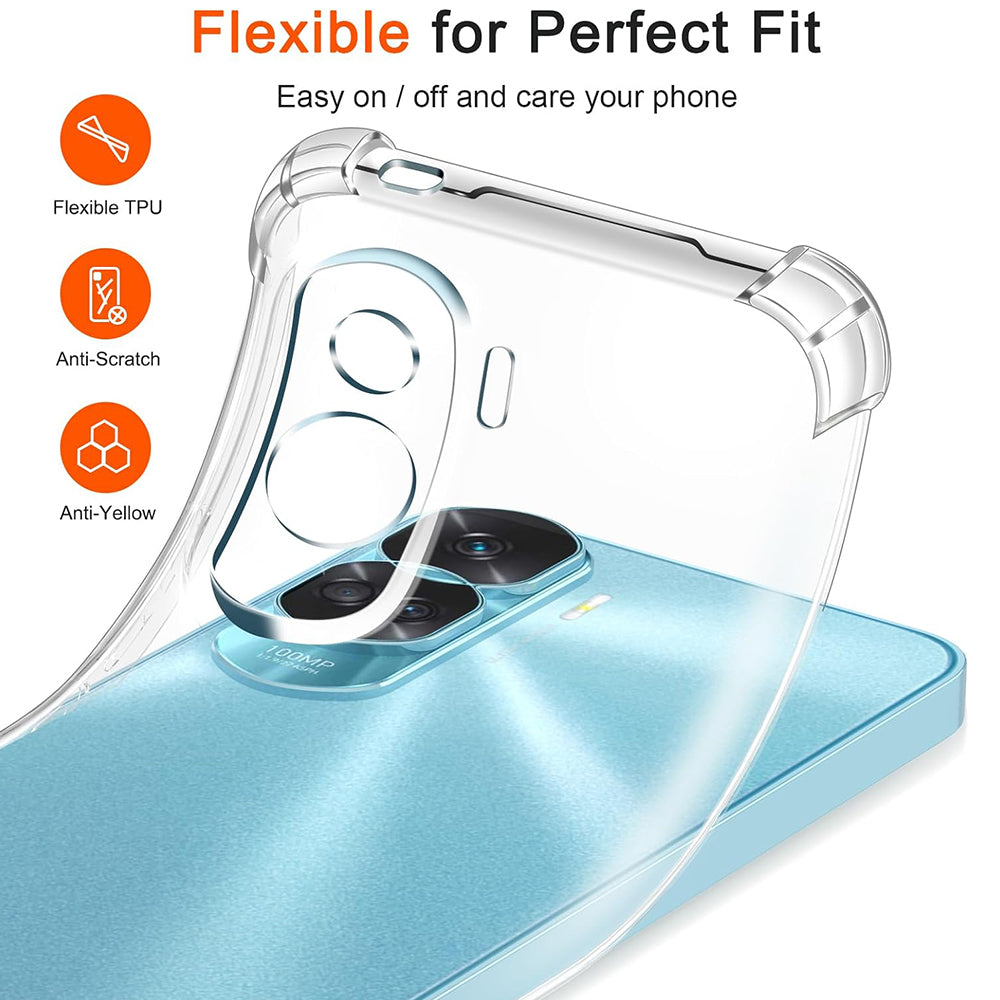 Etui til Honor 90 Lite, Techsuit, Shockproof Clear, Gennemsigtig