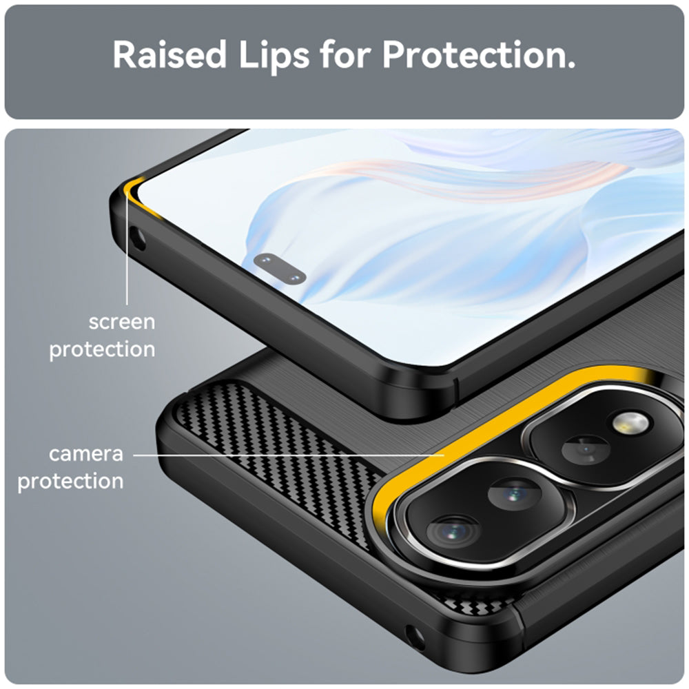 Etui til Honor 90 Pro / 80 Pro, Techsuit, Carbon, Sort