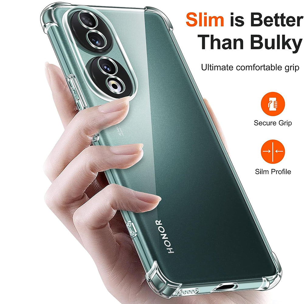 Case for Honor 90, Techsuit, Shockproof Clear, Transparent