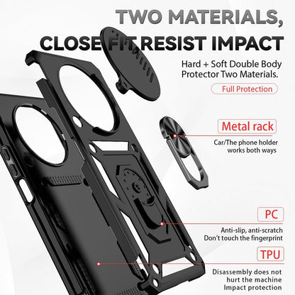 Cover til Honor Magic5 Lite, Techsuit, CamShield, Sort