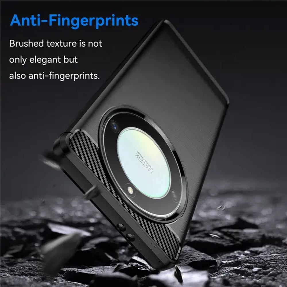 Cover til Honor Magic5 Lite, Techsuit, Carbon, Sort