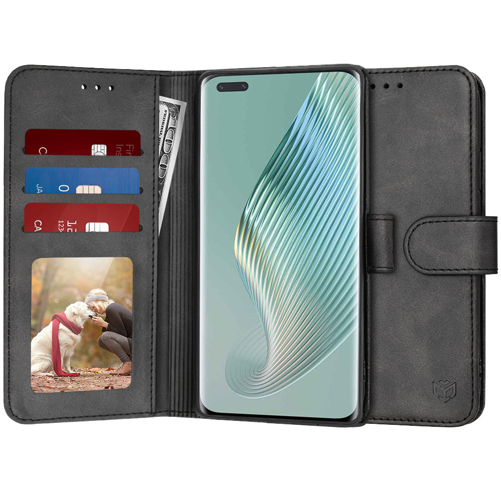 Cover til Honor Magic5 Pro, Techsuit, Diary Book, Sort