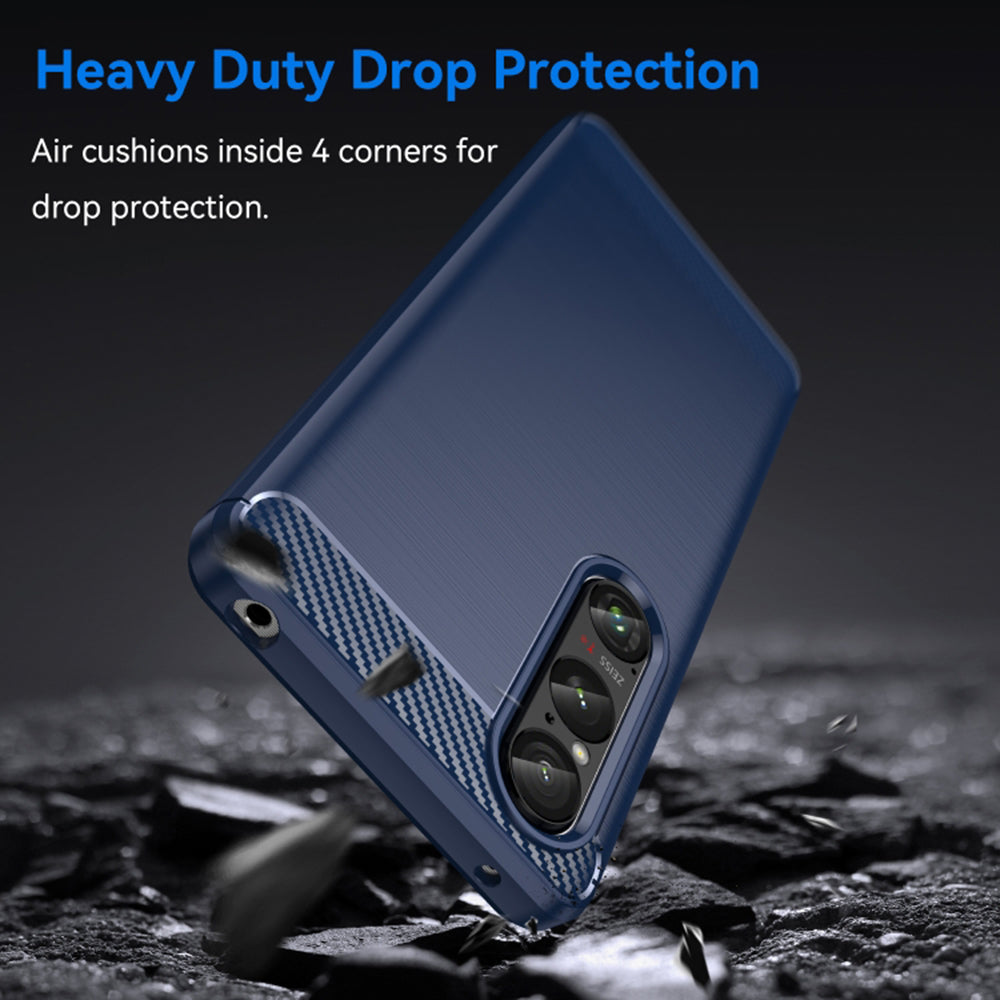 Etui til Honor Magic6 Lite, Techsuit, Carbon, Blå