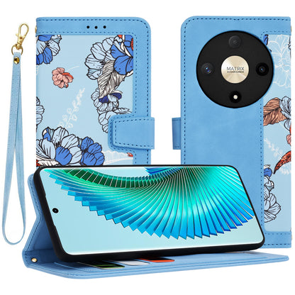 Cover til Honor Magic6 Lite, Techsuit, FlipCraft, Blå