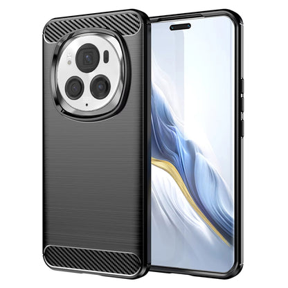 Cover til Honor Magic6 Pro, Techsuit, Carbon, Sort