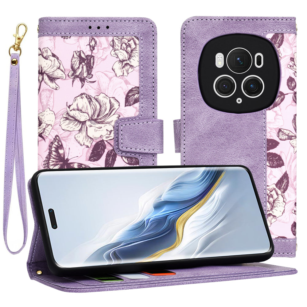 Cover til Honor Magic6 Pro, Techsuit, FlipCraft, Lilla