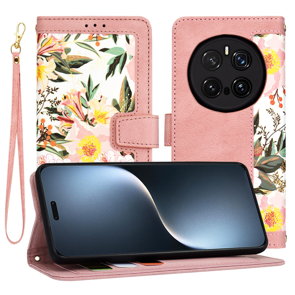 Cover til Honor Magic7 Pro, Techsuit, FlipCraft, Pink