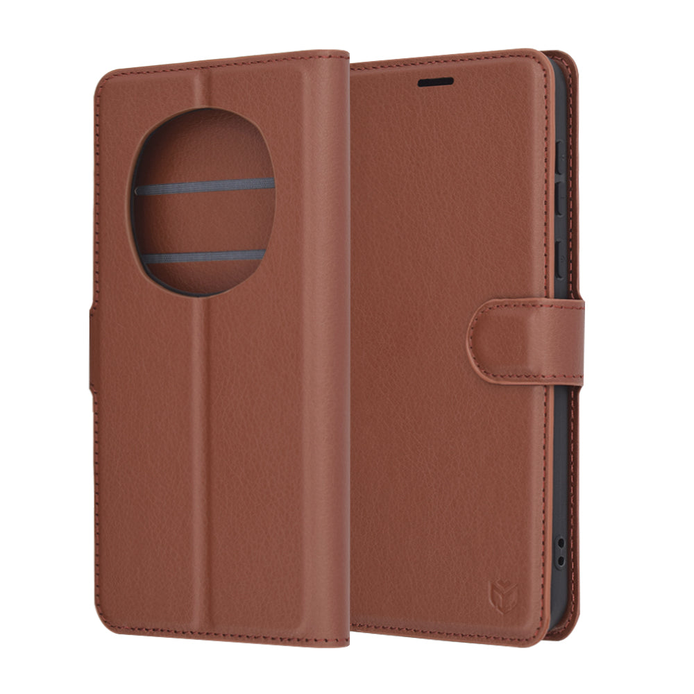 Cover til Honor Magic7 Pro, Techsuit, Leather Folio, Brun
