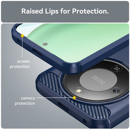 Etui til Honor Magic8 Lite, Techsuit, Carbon, Blå