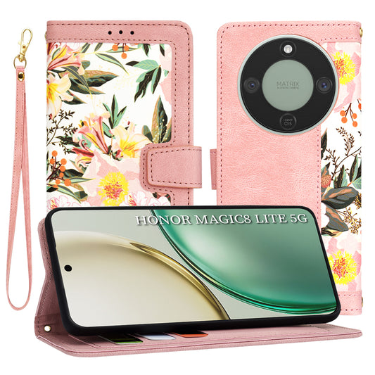 Etui til Honor Magic8 Lite, Techsuit, FlipCraft, Pink