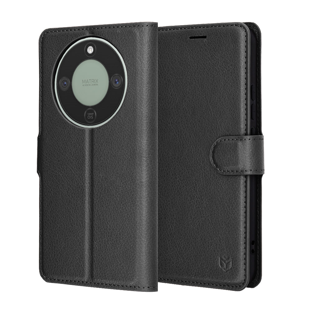 Etui til Honor Magic8 Lite, Techsuit, Leather Folio, Sort